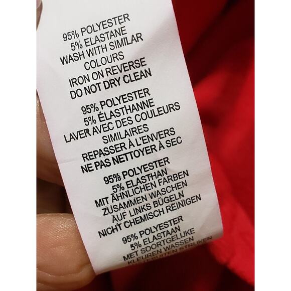 Boohoo Skater Dress Women's 4 Red Bust Detail Blouson Sleeve Crew Neck Pullover - Picture 7 of 13